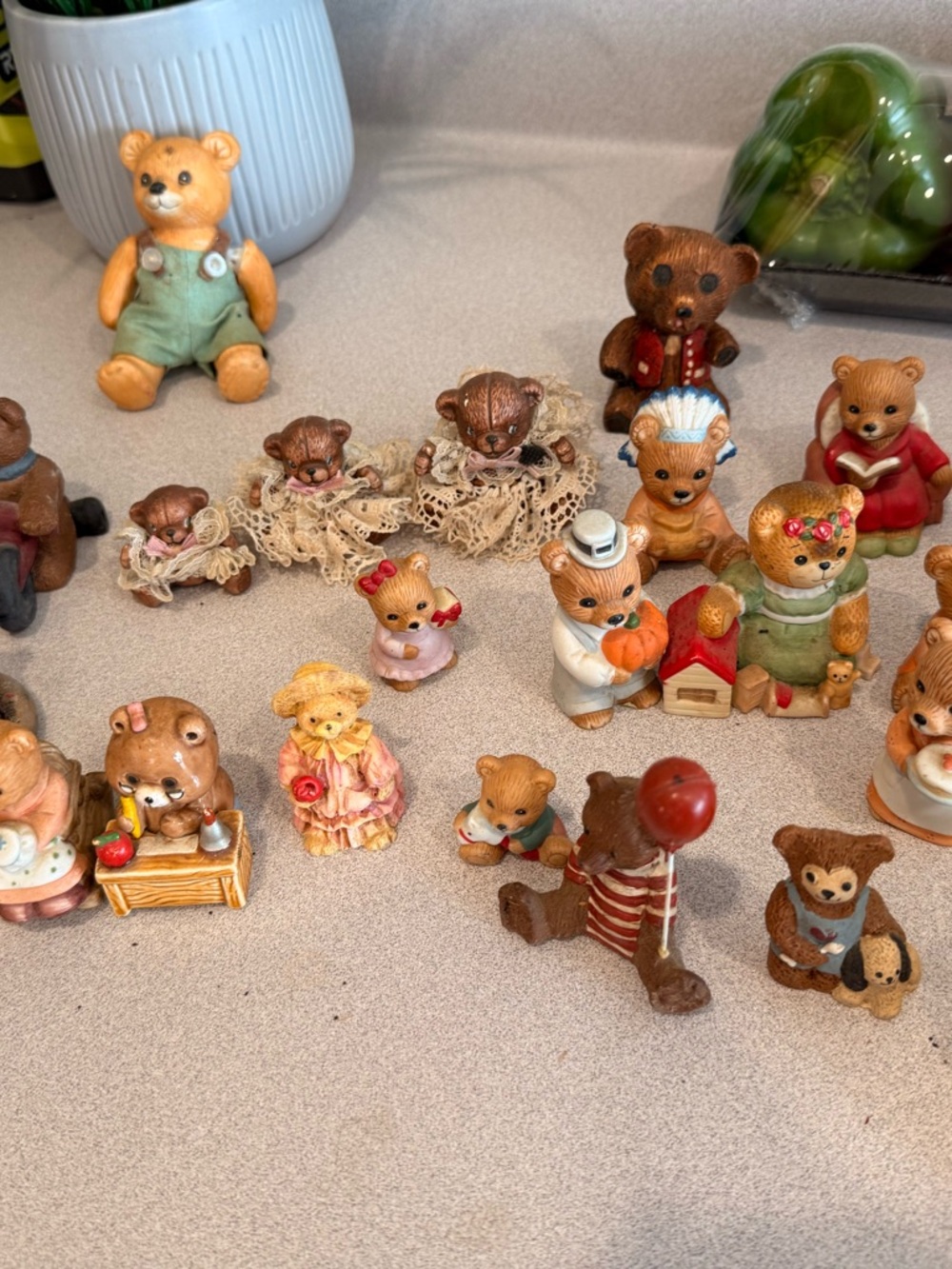 Assorted Miniature Bear Figurine Toy Set - Multi-Color